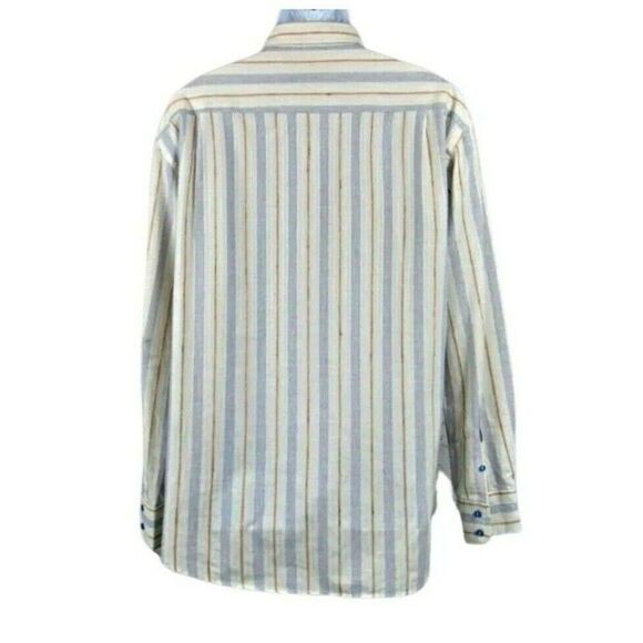 Blumer Madrid Shirt Long Sleeve Dress Shirt Button Down Striped Men's Size XL - Picture 2 of 8